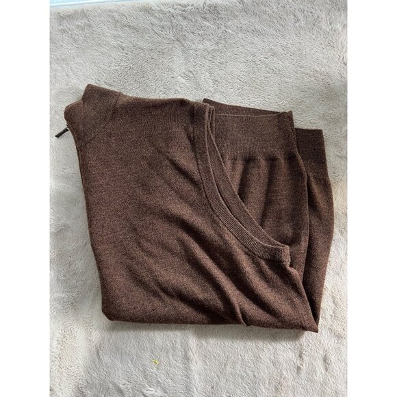 Peter Millar Mens Brown 100% Merino Wool Sleeveless 1/4 Zip Sweater Vest Size L - Picture 10 of 10